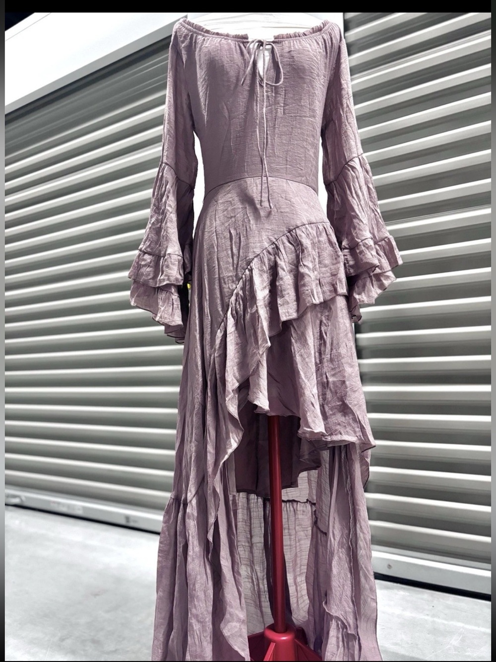 Joyfolie Devina Dress Lavender Ruffle Hi Lo Renaissance Fairycore Cottagecore Sm - Picture 6 of 15